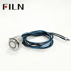 5A 250V 19mm Lock ON OFF Shortest IP68 Waterproof 12V LED Push Button Switch
