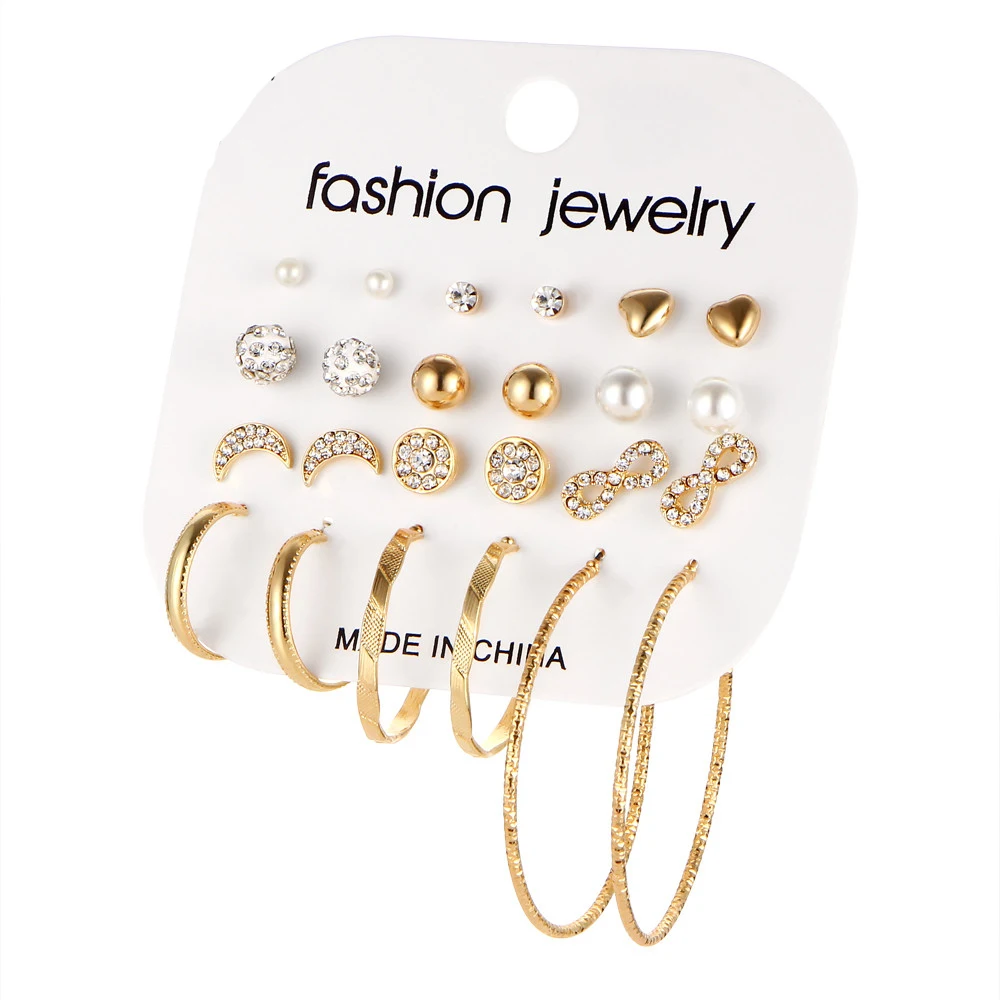 Fashion Female Earrings Set For Women Mixed Rhinestone Crystal infinity hoop moon earring NS1810102
Fashion Female Earrings Set For Women Mixed Rhinestone Crystal infinity hoop moon earring NS1810102