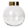 8.3" handmade transparent clear round shape bubble bowl glass Vase