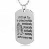 MECYLIFE Religious Stainless Steel Christian Jewelry Military Mens Cross Prayer Hands Pendant Necklace