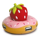 Usb Hub New Animal Cat Shape Pink Cartoon Usb 2.0 Hub 4 Port Man Hub Human Hub
