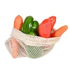 High Quality 100% Organic Reusable Grocery Fruit Vegetable Cotton Mesh Shopping Bag Cotton Net Shopping Bag