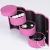 Free Shipping 3 Layers Jewelry Storage Box Accessories For Necklace Jewelry Earring Makeup Organizer Container Box rangement