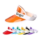Funny colourful transparent sun visor cap made by pvc