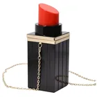 Hot Selling Acrylic Lipstick Clutch Box Bag Ladies Purse and Shoulder Bag Mini Handbags For Women