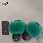 Hot sale Summer Women Fur Home Fluffy Sliders Plush fur New slippers in uk