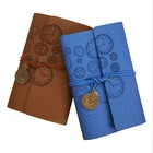 Cheap A6 Pu Leather Notebook Vintage Journals Printing Pages Pocket Note Book with Rope Band
