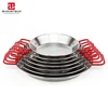 zhongte High quality factory price stainless steel cooking pot seafood paella pan with two handle