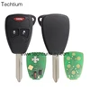replacement 2+1 button car remote control key with 315 Mhz FCCID transponder chip groove no logo for Chrysler jeep