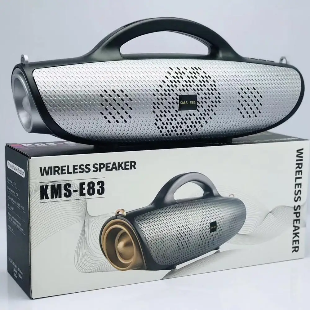 Новое поступление KMS-E83 беспроводной динамик 5 Вт переносной громкоговоритель с держателем мобильного телефона звуковая коробка USB TF бас KMSE83 динамик