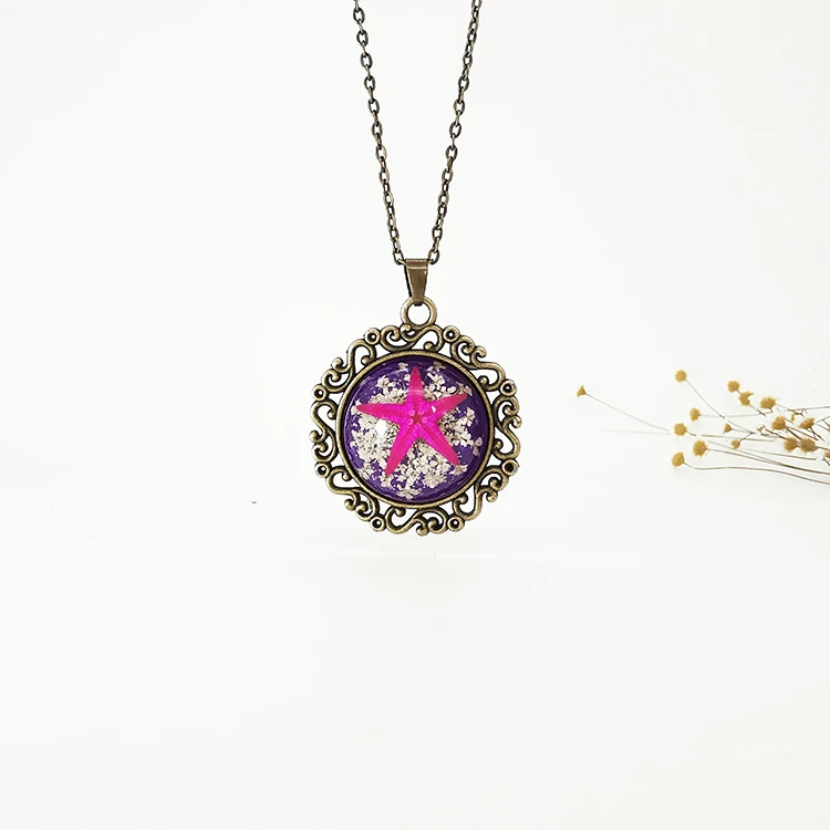 wholesale high quality fashion custom shell gold starfish necklace for women, Different color 
wholesale high quality fashion custom shell gold starfish necklace for women, Different color