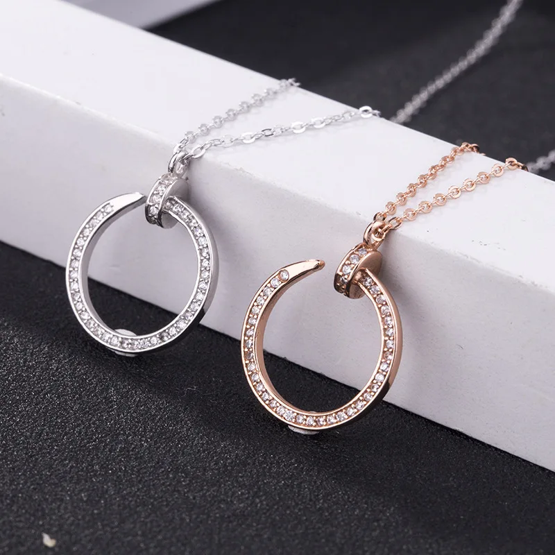on sale simple Female Geometric Shape Micro-inlay Nail Pendant custom Necklace gold plated necklace 925 sterling silver jewelry
on sale simple Female Geometric Shape Micro-inlay Nail Pendant custom Necklace gold plated necklace 925 sterling silver jewelry