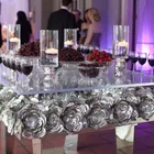 Glass Table Glass Wedding Glass Tables Factory Price Morden Wedding Reception Glass Table Tops