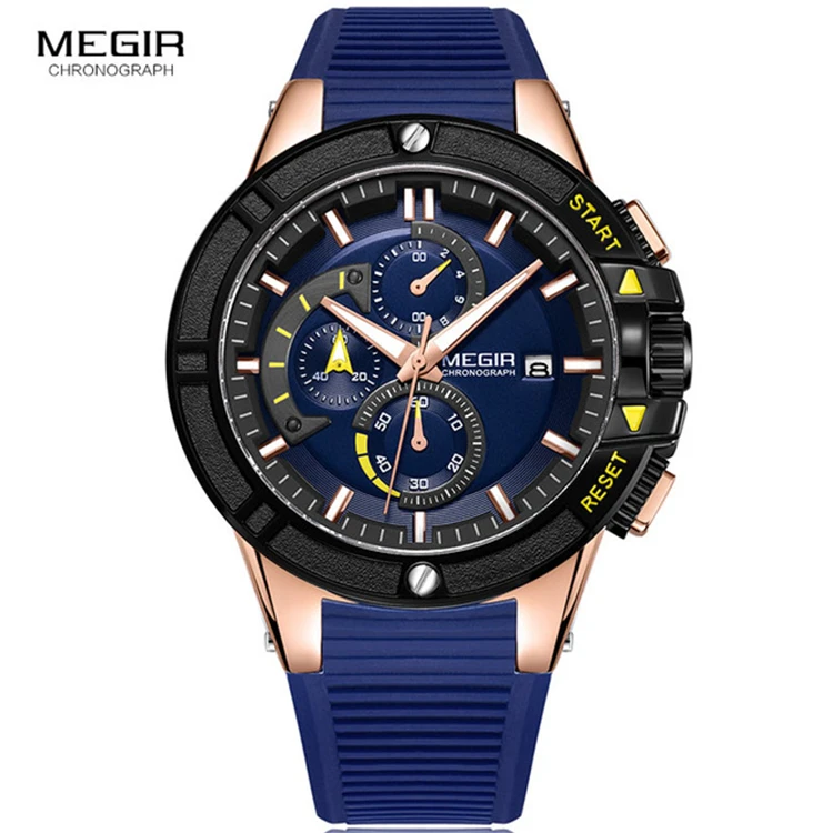 MEGIR 2095 Men's Military Sport Quartz Watches 2019 New Silicone Chronograph Luminous Wristwatch Top Brand Clock Blue
MEGIR 2095 Men's Military Sport Quartz Watches 2019 New Silicone Chronograph Luminous Wristwatch Top Brand Clock Blue