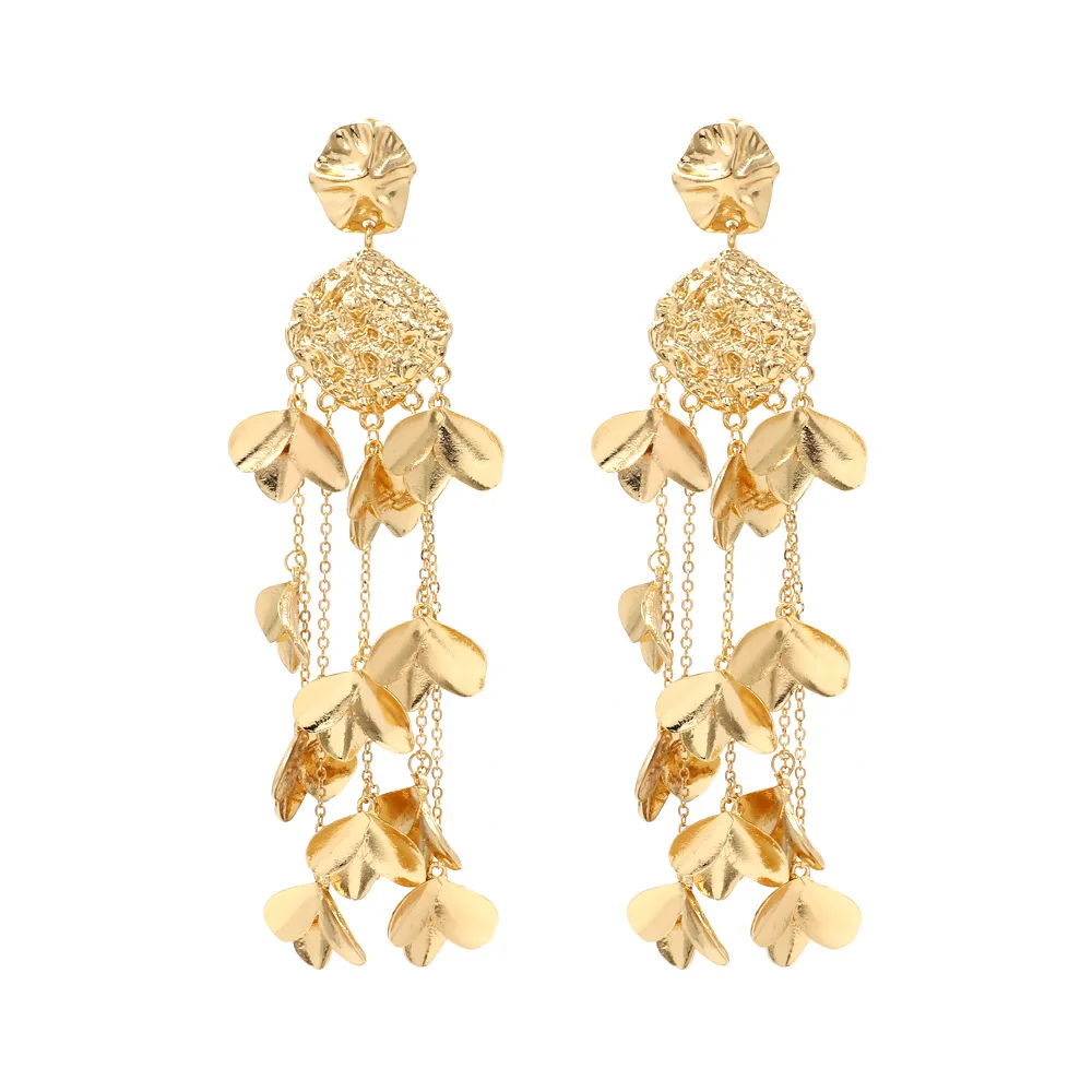 ZA 2019 Trendy Leaf Pendant Earrings Large Gold Color Tassel Drop Earrings For Women Jewelry Wholesale (KER256), Same as the picture
ZA 2019 Trendy Leaf Pendant Earrings Large Gold Color Tassel Drop Earrings For Women Jewelry Wholesale (KER256), Same as the picture