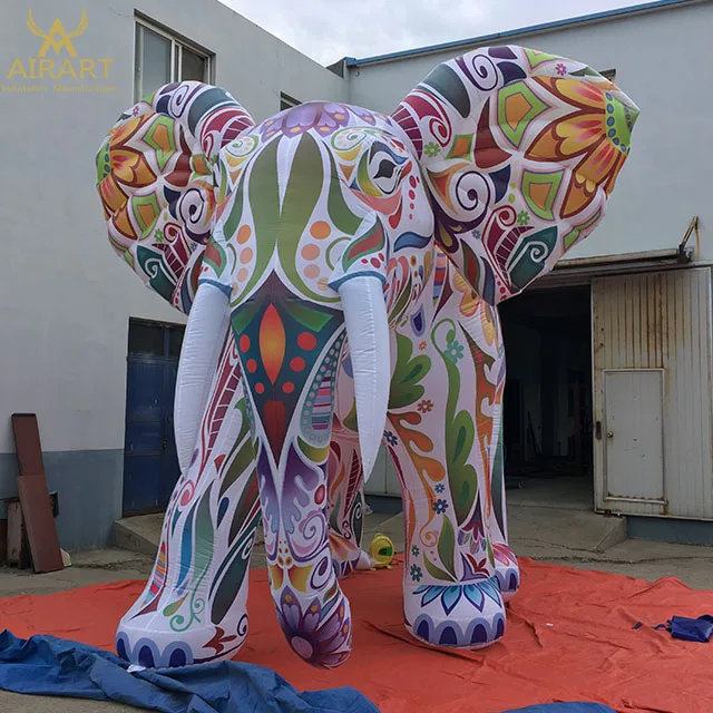 Offre Spéciale gonflable arc-en-ciel coloré éléphant pour la publicité