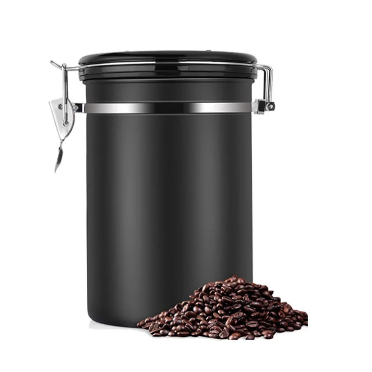 Airtight Stainless Steel Coffee Storage Vacuum Kitchen Food Storage Canisters with Spoon
Airtight Stainless Steel Coffee Storage Vacuum Kitchen Food Storage Canisters with Spoon