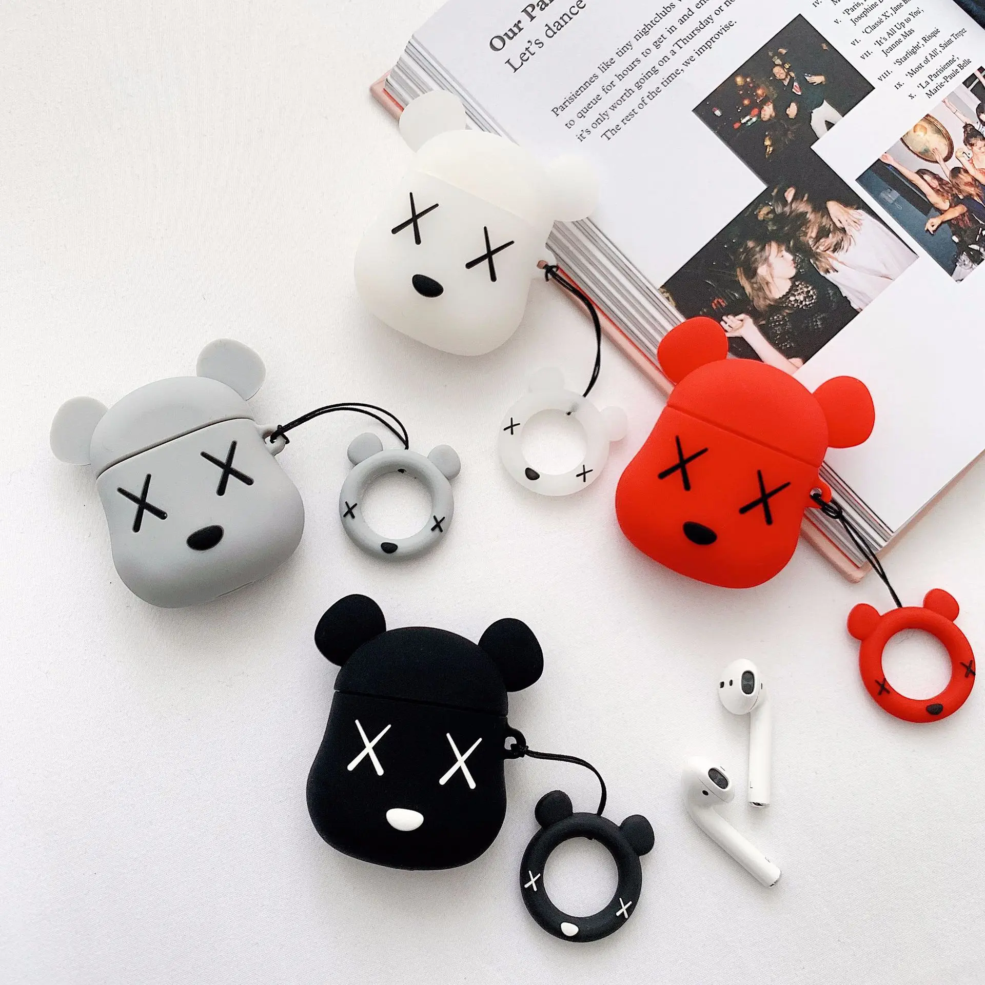 Fashion Cartoon silicone case For Air pods2 Cover Apple wireless earphones Charging Cover Protective Cover, Multi color
Fashion Cartoon silicone case For Air pods2 Cover Apple wireless earphones Charging Cover Protective Cover, Multi color