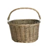 willow basket with folding handle gift