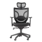 Factory top one selling ergonomic adjustable headrest high back swivel stuff wire mesh office chair for promotion