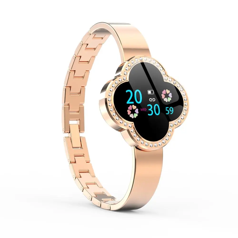 Creatway clover fashion crystal woman smart watch wristband fitness band, Silver, gold
Creatway clover fashion crystal woman smart watch wristband fitness band, Silver, gold