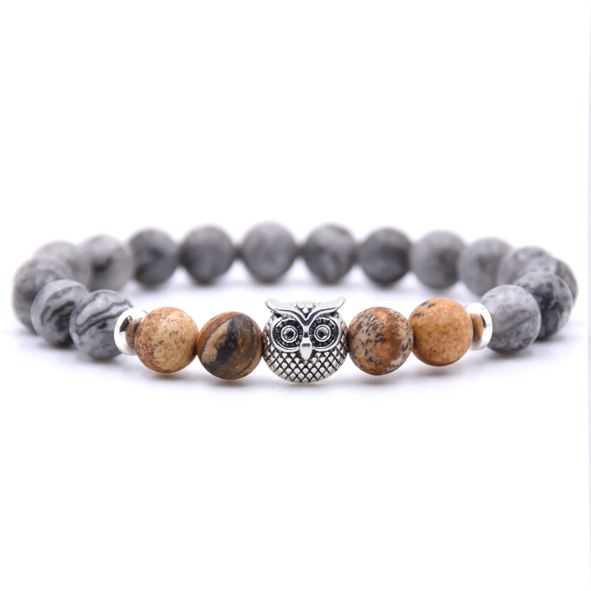 2019 New Owl Natural Stone Beads Bracelet Bangle for Men Women Stretch Yoga Lava Stone Jewelry (SK284), As picture
2019 New Owl Natural Stone Beads Bracelet Bangle for Men Women Stretch Yoga Lava Stone Jewelry (SK284), As picture