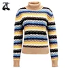 wholesale winter women knitting turtleneck cable sweater