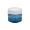cosmetic packaging 50g 50ml blue glass jar thick wall jar oval shape double wall cosmetic jar with matte white lid