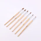 2019 New Style Customized High Quality Fangxia Original Color Wooden Handle UV Gel Artist Paint Brush acrylic nail brush