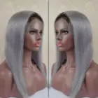unprocessed top quality sexy hairstyle 10A grade hair brazilian hair 1B grey straight full lace wigs human lace wigs