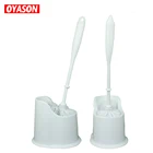 Cheap cleaning tool bathroom handle double brush plastic toilet brush with holder