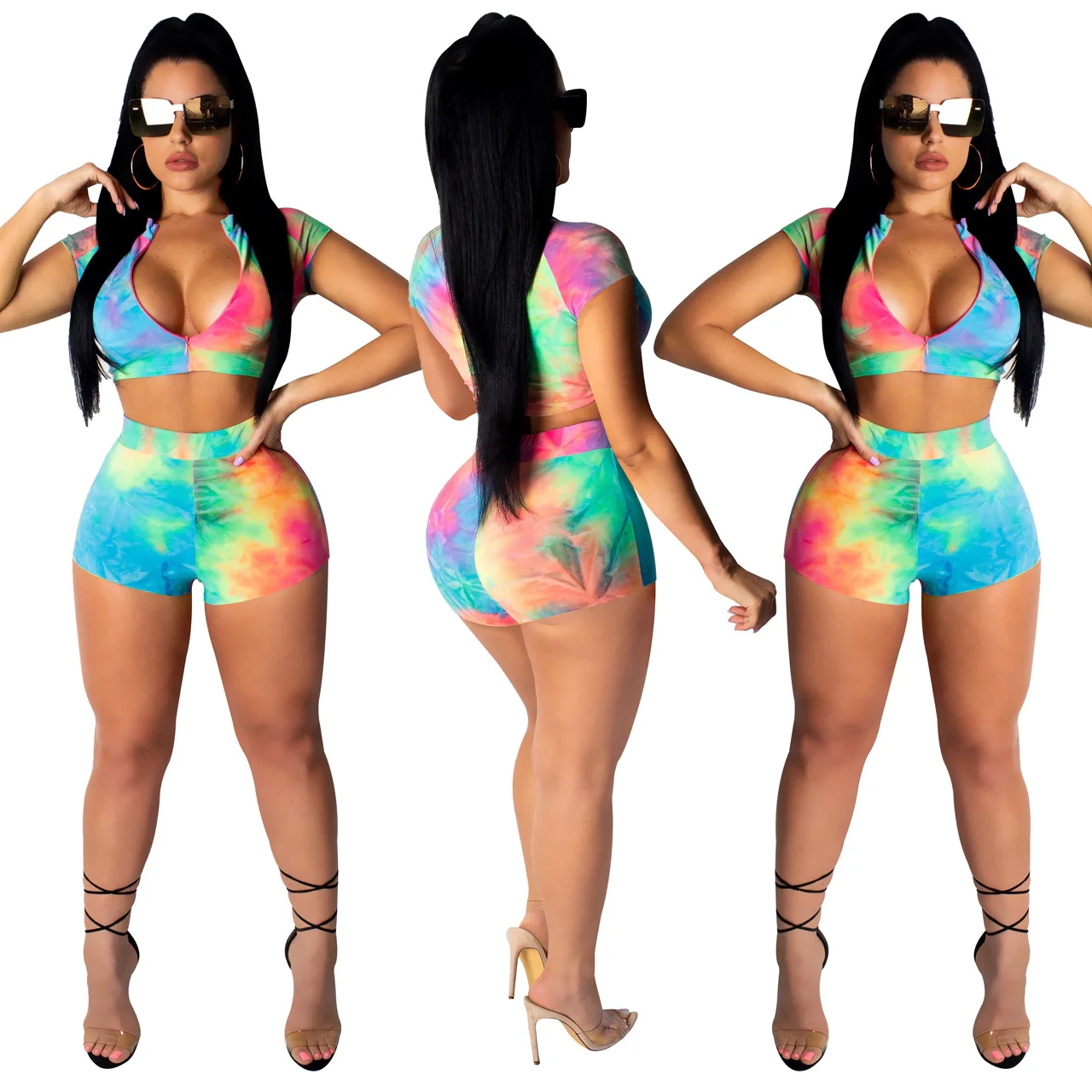 MT503-8333 Lover-Beauty Hot Sale Front Zipper Tie Dye Short Sleeve High Waist Two Piece Set Women Summer Sexy Clothing
MT503-8333 Lover-Beauty Hot Sale Front Zipper Tie Dye Short Sleeve High Waist Two Piece Set Women Summer Sexy Clothing