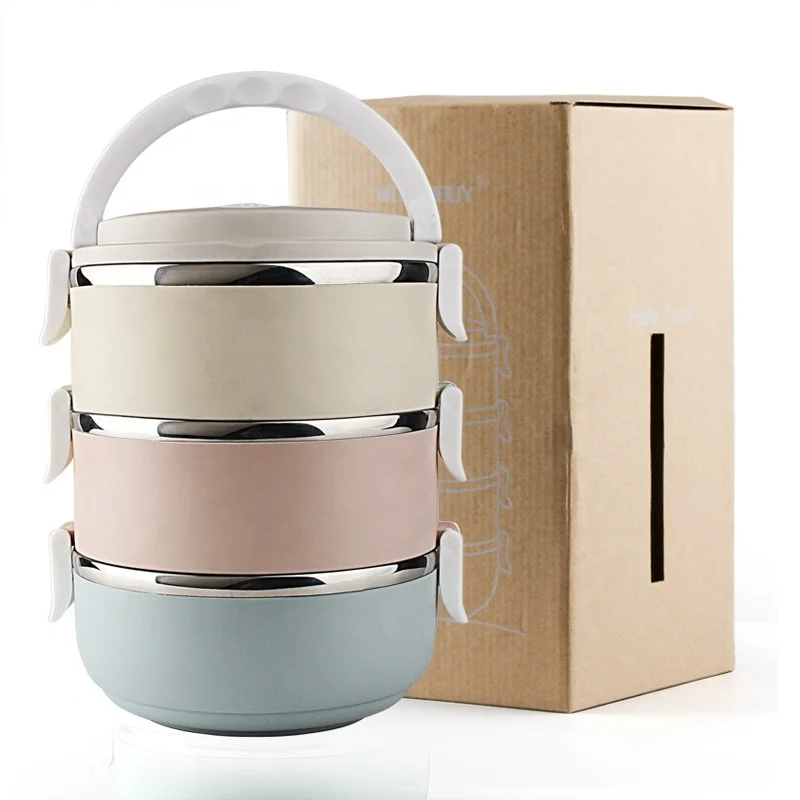 Gradient Color Japanese Round Lunch Box Thermal For Food Bento Box Stainless Steel LunchBox For Kids Portable Picnic School, Pink;blue;green;khaki
Gradient Color Japanese Round Lunch Box Thermal For Food Bento Box Stainless Steel LunchBox For Kids Portable Picnic School, Pink;blue;green;khaki