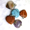 Wholesale Heart Shaped Crystal Pendant Gemstone Heart Pendant for Necklace