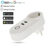 EU Smart Plug Wifi Socket For Google Home/Amazon Alexa 2 USB Smart Socket Remote Control Timing Switch Outlet 110V-230V