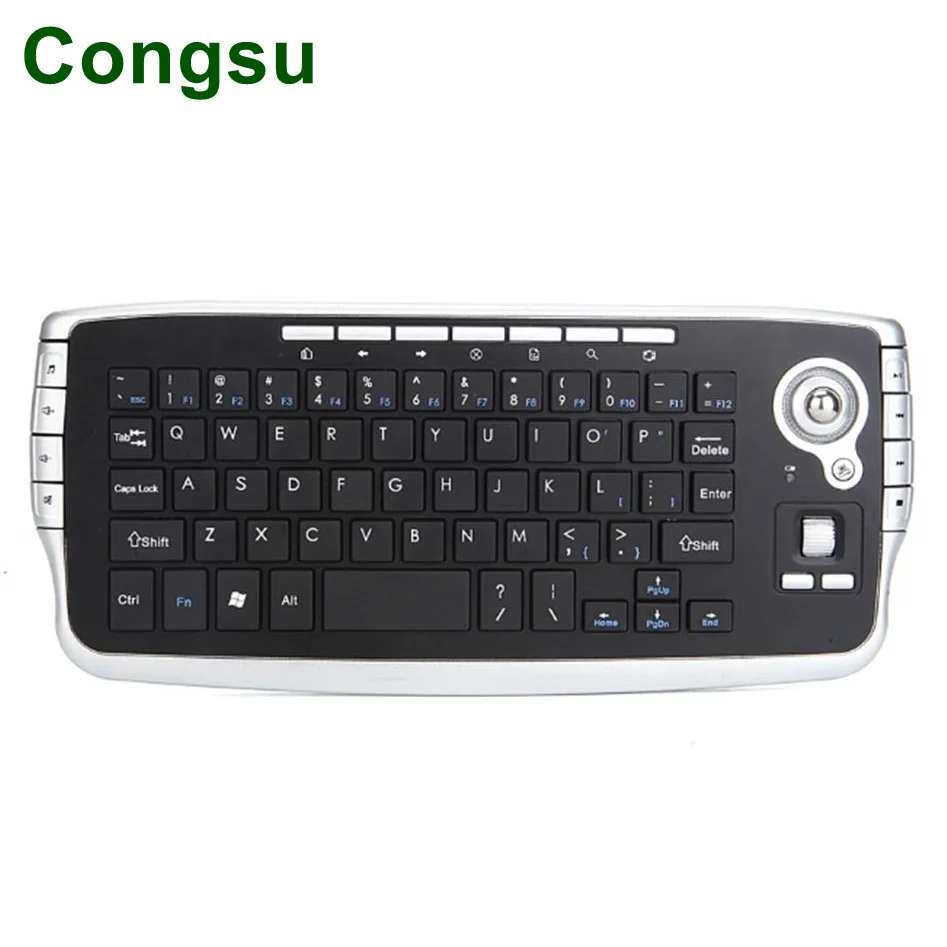 Congsu Wireless Trackball Keyboard Mini 2.4G Wireless, Multimedia Mouse and Keyboard Combination Set, Black
Congsu Wireless Trackball Keyboard Mini 2.4G Wireless, Multimedia Mouse and Keyboard Combination Set, Black