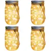 Mason Jar Lights Solar Powered Outdoor Sun Glass Waterproof Fairy Lights Lids Insert for Decorating Christmas
