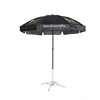 2mX8K cheap black oxford fabric customized printed outdoor parasol beach umbrella for sale