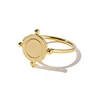 Fashion 18K Gold Plated Tone Dainty New Design Compass Signet Finger Ring for Women