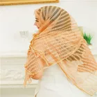 Beauty gauze grid Grain head shawl scarf foulard tulle silk scarf