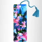 3D bookmark flower lenticular with tassel for book gift