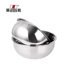 22CM Stainless steel soup bowl vegetable dish noodles thickening washbasin Common bowl for household kitchen