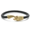 21cm Genuine Leather Bracelet & Bangle Snake Head Bracelet Bangle Accessories for Blessing Men Bracelet Jewelry