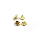 Eco Friendly Shiny Golden Four Parts Brass Metal Press Snap Buttons for Leather