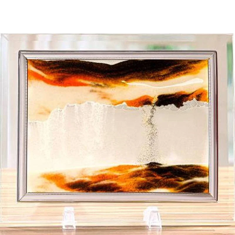 Moving sand art pictures/Flowing sand art pictures/frame soothing sand