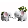 Wholesale Cute Desktop Decor Mini Ceramic Elephant Flower Pot Animal Succulent Plant Pots