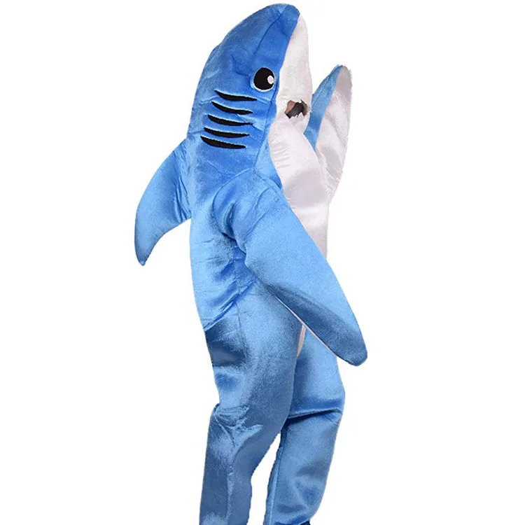 Индивидуальные плюшевые акула-талисман костюм печати Логотип Косплей Забавный Акула кукла костюм