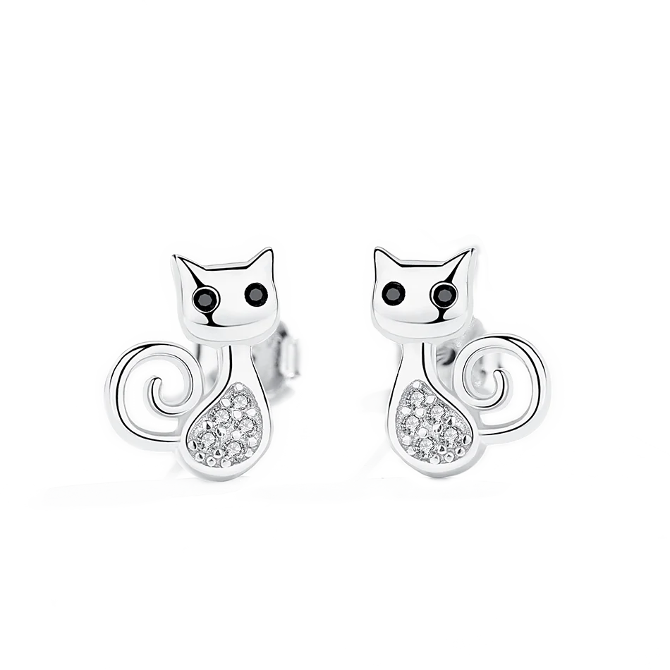 Shining Jewelry 925 Sterling Silver Stud Earrings Clear CZ Pet Cat Earrings for Women Gift
Shining Jewelry 925 Sterling Silver Stud Earrings Clear CZ Pet Cat Earrings for Women Gift