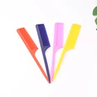 Popular colorful tail hair comb plastic for lady