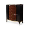 Luxury Classic Design High Gloss Veneer Wood Cabinet 5 Drawer Chest